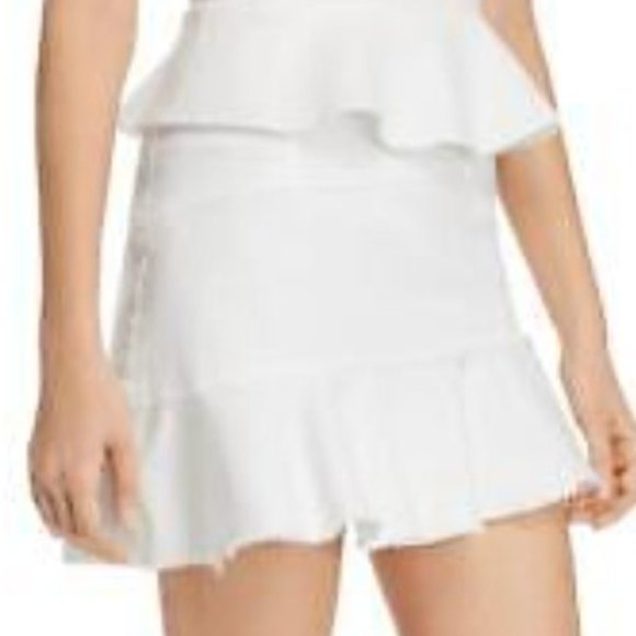 Aqua Skirts Aqua Womens White Denim Mini Skirt New W Tags Poshmark